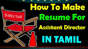 assistant director resume format