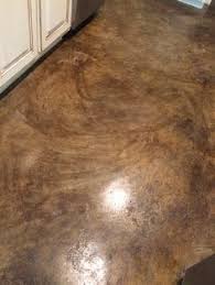 Concrete Stain With Details Sherwin Williams H C Water Based In Expresso Not Diluted Seal With H C Wet Shin Concrete Stained Floors Flooring Concrete Floors