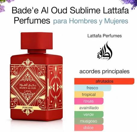❤️ BADEE AL OUD SUBLIME 100ML ❤️ Una fragancia intensa, elegante y  sofisticada que combina notas afrutadas, tropicales y dulces para dejar una  esencia moderna y envolvente. ✨ ❤️ Aroma fresco, dulce