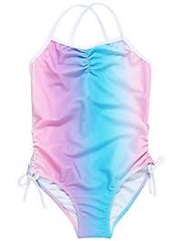 Amazon Com Stella Cove Pastel Rainbow Colored Swimsuit Clothing Girls Beachwear Girls Swimsuit Kid Swim Suits