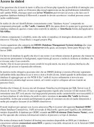 Access In Sintesi Server Windows File Mdb Motore Jet Interfaccia Ms Office Dbms Database Management System Desktop Dbms Client Server Pdf Free Download