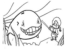 There is an interesting story behind this on why he is in the sea and being swallowed by a whale. Cartoon Of Jonah And The Whale Coloring Page Netart