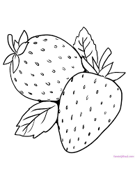 Strawberry Coloring Page Strawberry Who Doesn T Know This One Fruit The Distinctive Color Shape Aroma Fruit Coloring Pages Strawberry Color Coloring Pages