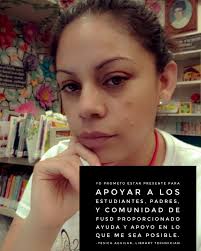 Yesica Aguilar, Library Technician at Aynesworth Elementary pledges, "Yo  prometo estar presente para apoyar a los estudiantes, padres, y comunidad  de FUSD proporcionando ayuda y apoyo en lo que me sea posible." "