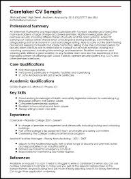 Why is it important to get trained properly? Caretaker Cv Example Myperfectcv