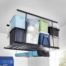 Shop Kobalt Metal Overhead Storage Kit At Lowes Com Get Rail Peices For Our Overhead Storage To Put The Storage Kits Overhead Storage Overhead Garage Storage