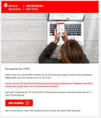You can check berliner sparkasse online now you can visit the official berliner sparkasse online banking page and use your username and password to login. Ist Die E Mail Zur Smstan Abschaltung Der Berliner Sparkasse Ist Echt