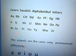 Swahili Alphabet Swahili Learn A New Language Language Lessons