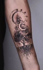 50 Gorgeous And Meaningful Tree Tattoos Inspired By Nature S Path Tattoos For Guys Hand Tattoos Tattoos
