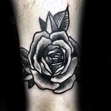Simple Black And White Rose Tattoo Novocom Top