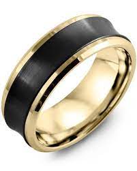 Men S Concave Black Ceramic Wedding Band In 2021 Ceramic Wedding Bands Mens Wedding Rings Yellow Gold Wedding Band