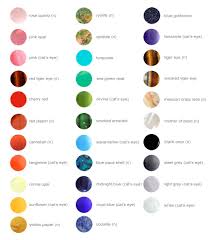 California Collar Co Gemstone Color Chart 2015 Gemstone