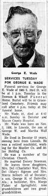 George Elmer Wade obit