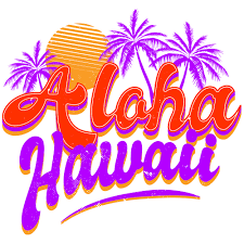Aloha Aloha Hawaii | City/State DTG Printing Design | e4Hats – e4Hats.com