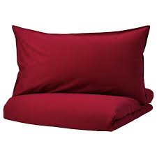 Ikea Angslilja Red Duvet Cover And Pillowcase S Bed Linens Luxury Bed Linen Design Pillow Cases