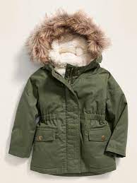 hooded faux fur trim twill parka for toddler girls old navy size 18 24 mo girls parka jacket old navy toddler girl toddler parka