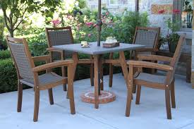 Patio furniture sofas, chairs & sectionals dining sets coffee & side tables chaise lounges adirondack chairs hammocks & swings outdoor benches. 36 Square Eucalyptus Dining Table With Composite Concrete Blended Top