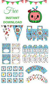 These free invitation templates inspired by the cocomelon channel. Free Blue Cocomelon Party Printable Download In 2021 Happy Birthday Banner Printable Happy Birthday Banner Printable Free Party Printables Free