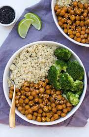 Easy Vegan Sticky Sesame Chickpeas Eat With Clarity Recipe Chickpea Recipes Easy Vegan Recipes Healthy Chickpea Recipes