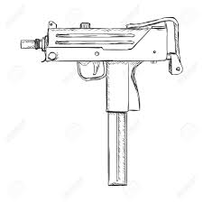After the commercial failure of gordon ingram's m6 submachine gun in the early 50s, we would radically change the layout of his designs. Vector Sketch Ingram Machine Gun On White Background Royalty Free Cliparts Vectors And Stock Illustration Image 62758848