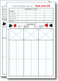Rubber Bridge Score Cards Best Bridge In The World