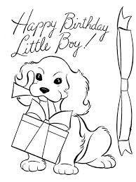 A Dog And Happy Birthday Present Coloring Page Color Luna Happy Birthday Coloring Pages Birthday Coloring Pages Happy Birthday Little Boy