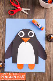 This Penguin Craft Is Perfect For The Month Of January It Works Well As An At Home Craft Or Penguin Crafts Preschool Kindergarten Crafts Winter Animal Crafts