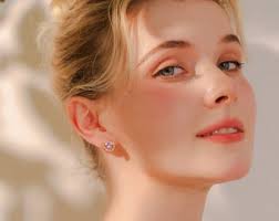 Dainty Austrian Crystal Stud Earrings, Asymmetric Abstract Earrings, Gold  Plated Jewelry for Women, Various Color Options