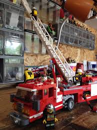 Lego Firefighter Doing His Job Heading Up The Ladder Lego Fire Lego Legos