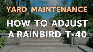 Reducing water use and providing. How To Adjust A Rainbird T 40 Youtube