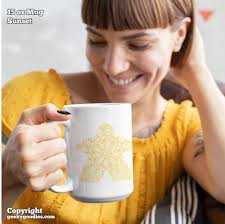 Yellow Mandala Meeple Coffee Mugs