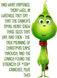 A transformation lesson from the grinch. Grinch S Small Heart Grew Three Sizes That Day The Grinch Movie Quote T Shirt