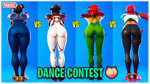 FORTNITE *HOT* DANCE CONTEST: CHUN-LI vs TAKARA vs POISON IVY vs LOSERFRUIT  🍑❤️ - YouTube