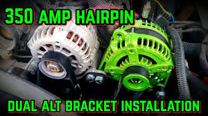 Finally got this alt installed! Dual Alternator Bracket Installation With 350 Amp Youtube