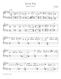 In the waves i've lost every trace of you oh where are you ? Woodkid I Love You Quintet Version Sheet Music For Piano Solo Musescore Com