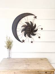 The aztecs recognized the sun and moon as two celestial bodies that had a heavy influence. Hanging Metal Half Moon Sun Stars Wall Art Sculpture Living Room Home Decor Home Garden Home Decor