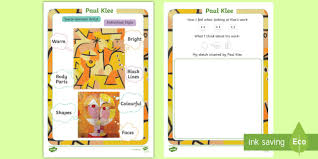 Mar 08, 2017 · the masters girls 02 : Cfe Early Looking At Art Paul Klee Worksheet Worksheet