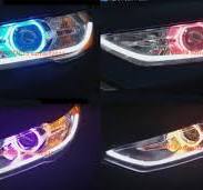 RGB halo rings for Ford Fusion 2017-2019 headlight LED MultiColor angel eye  lamp