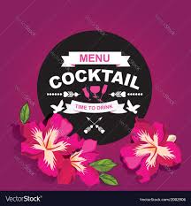 Cocktail bar menu template design Royalty Free Vector Image