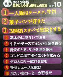 早死の原因は食生活だった 健康 健康になる 食事