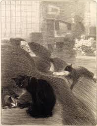 theophile alexandre steinlen iskusstvo chernyh koshek illyustracii chernaya koshka
