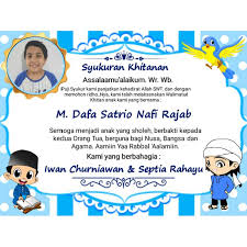 Check spelling or type a new query. Stiker Syukuran Khitanan Tasyakur Walimatul Khitan Termurah Free Request Foto Anak Shopee Indonesia