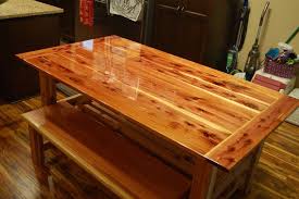 Dining Table Made From Tennessee Red Cedar And 2x6 Redwood Boards Dining Table Redwood Furniture Plans Dining Furniture Makeover
