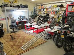 Bike Project Build Table Adventure Rider Garage Design Bike Room Motorcycle Workshop