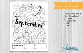 september mood tracker bujo mood tracker journal tracker