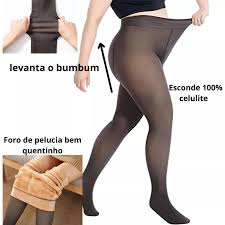 Meia Calça de Lã Térmica Forrada Pelúciada 220 gr Cor:Preto - Sacks Center