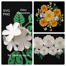 Hydrangea Paper Flower Template Svg Pdf Dxf Png Hydrangea Etsy Paper Flower Template Large Paper Flower Template Flower Template