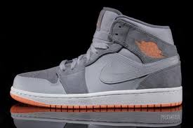 Black And Orange Air Jordan 1 Mid Air Jordan 1 Mid Wolf Grey Atomic Orange Sneakernews Com Air Jordans Fresh Sneakers Jordan 1 Mid