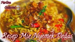 Siapkan panci dan masak air sampai. Resep Mie Nyemek Pedas Youtube