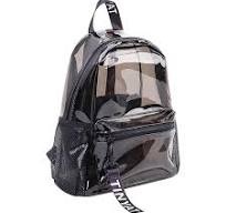 Mochila transparente negra al por mayor, personalizable - YC ...